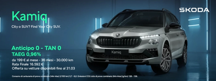 Nuovo Skoda Kamiq 