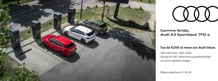 Nuova Audi A3 Sportback TFSI e