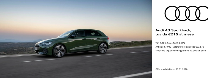 Nuova Audi A3 Sportback 